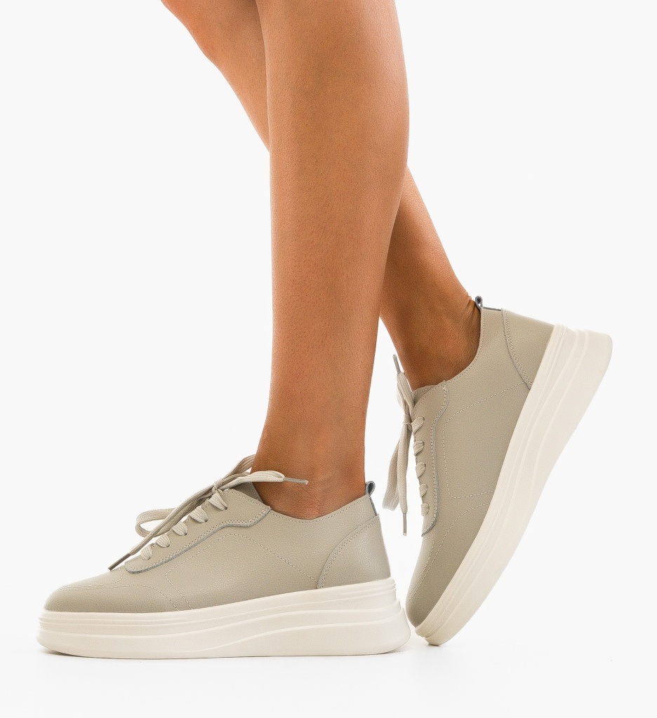 Sneakers Dama Haley Gri - Confort și Stil - imagine 2