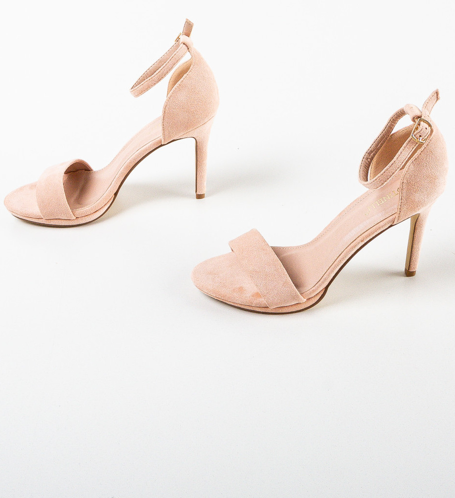 Sandale Dama Grisini Nude cu Toc Elegant - imagine 6