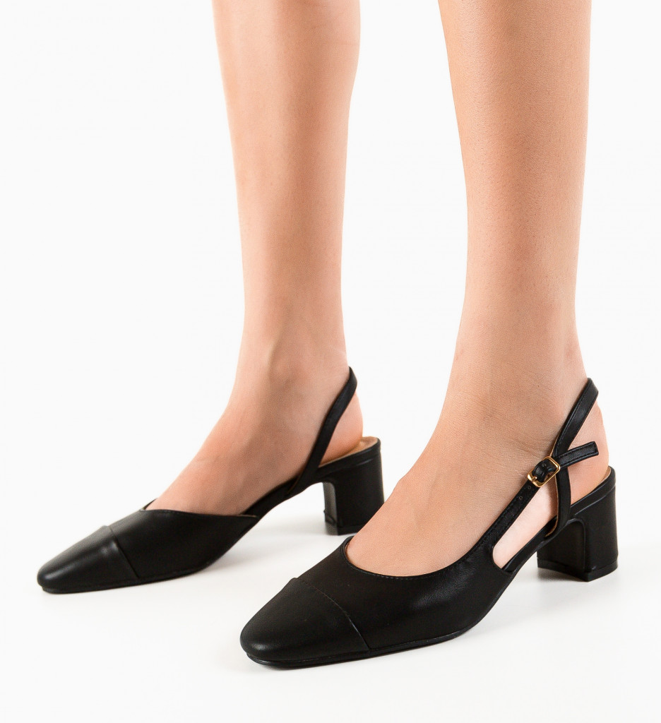 Pantofi dama Oder Negri | Eleganți cu Toc - imagine 4