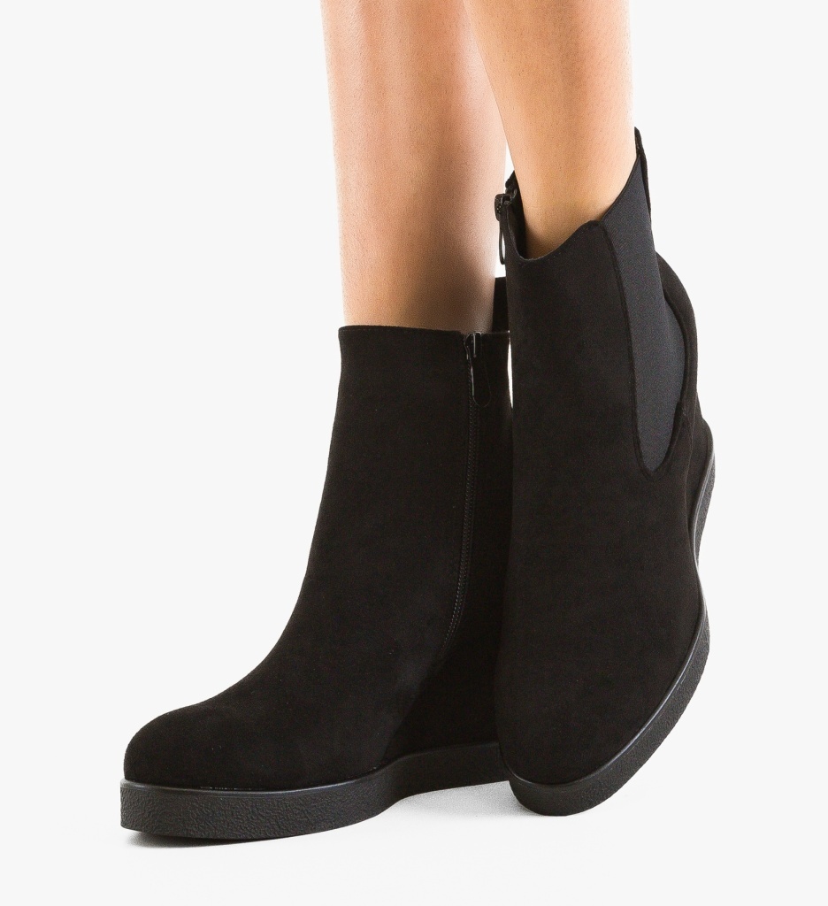 Botine Dama Derola Negre | Stil Urban Depurtat - imagine 2