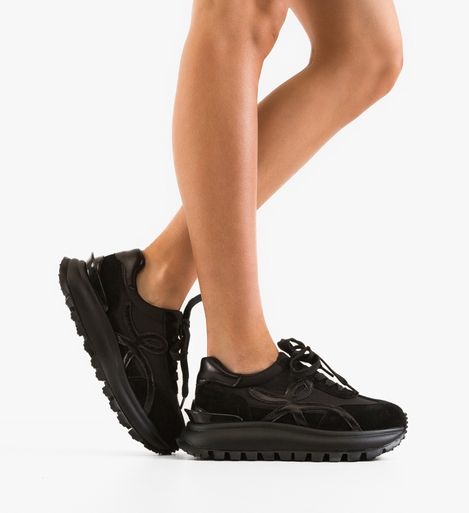 Sneakers Dama Amotto Negri | Confort & Stil - imagine 2