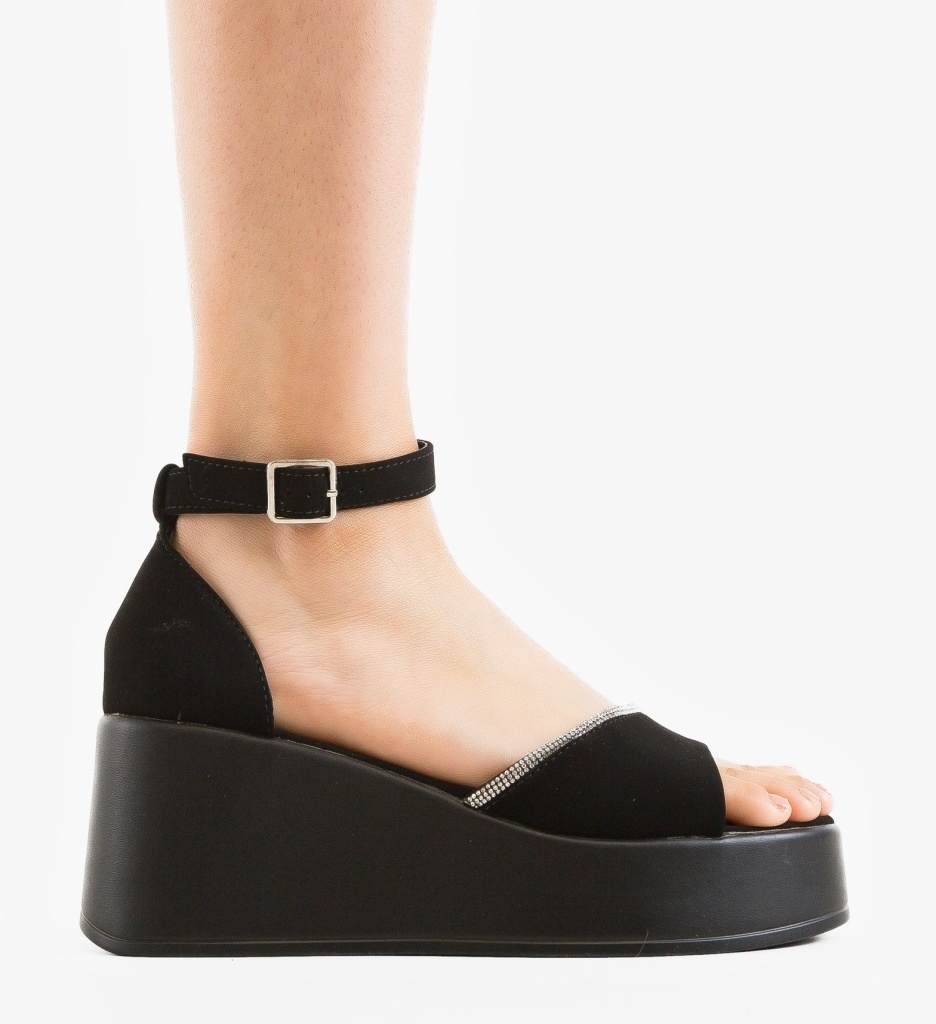 Sandale Dama Polaria Negre Elegante - imagine 6