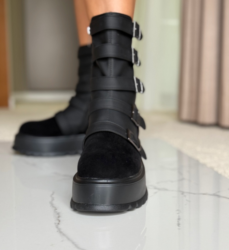 Ghete Dama Varaga Negre 2 | Eleganță și Confort - imagine 4