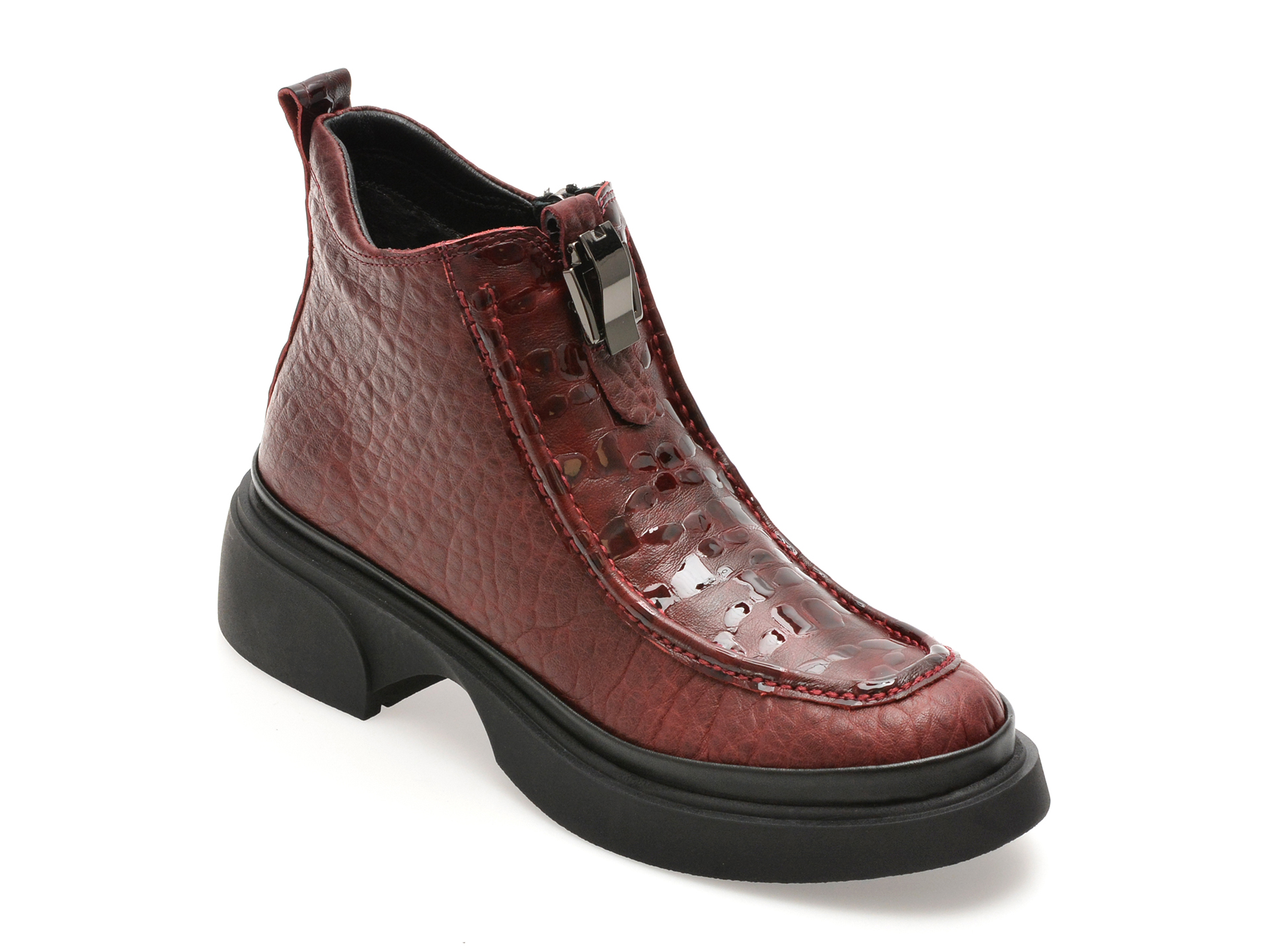 Ghete Gryxx din Piele Naturală - Eleganță Visinie