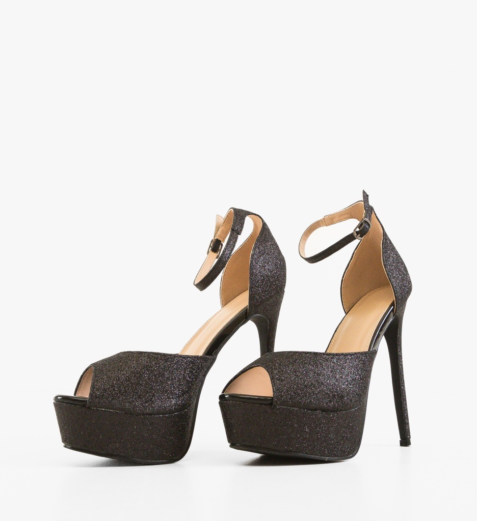 Sandale cu Toc Golena Negre - Eleganță și Stil - imagine 5