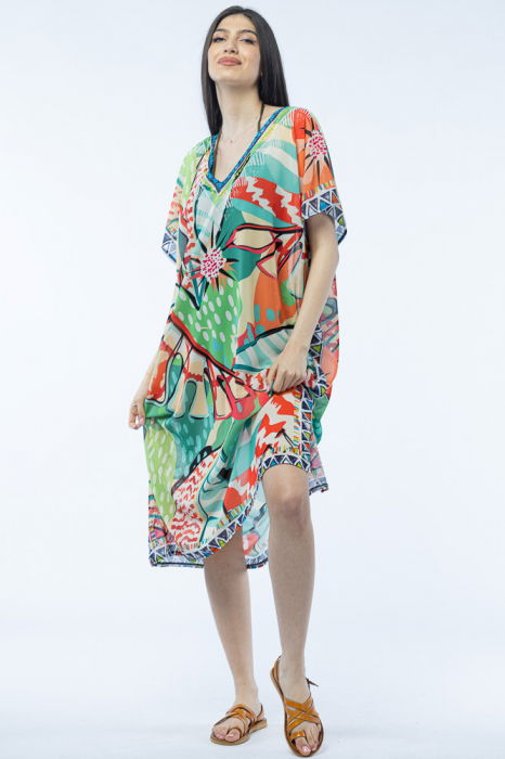 Shopika Rochie Poncho Plajă Florală