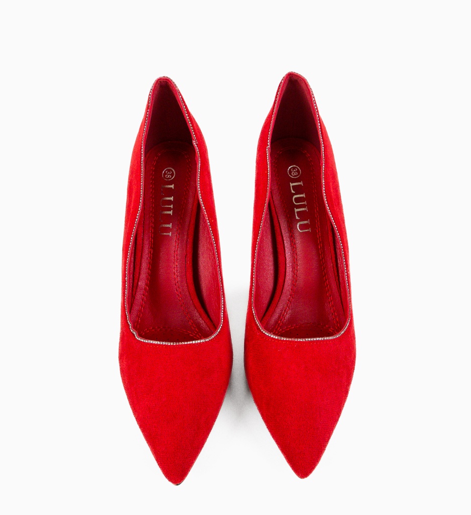 Pantofi Dama Wayan Rosii cu Toc Eleganți - imagine 8