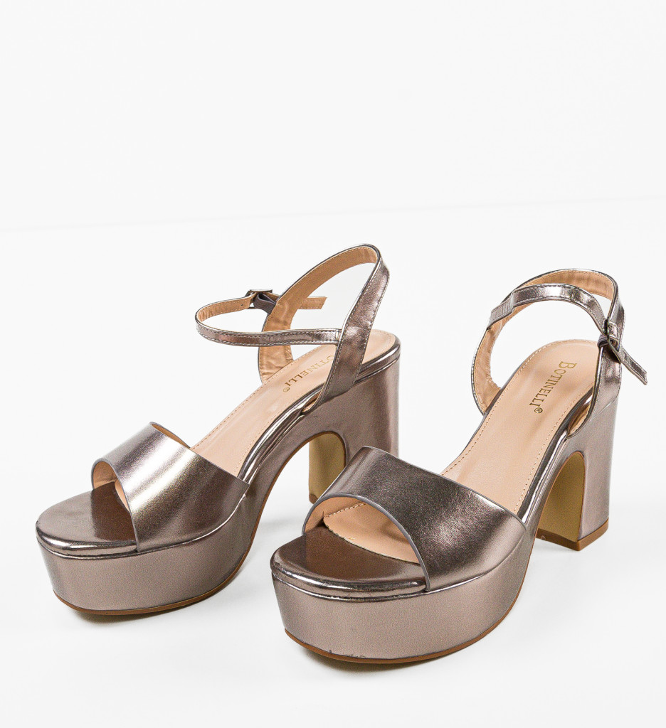 Sandale Mamyat Gri cu Toc - Eleganță Modernă - imagine 5