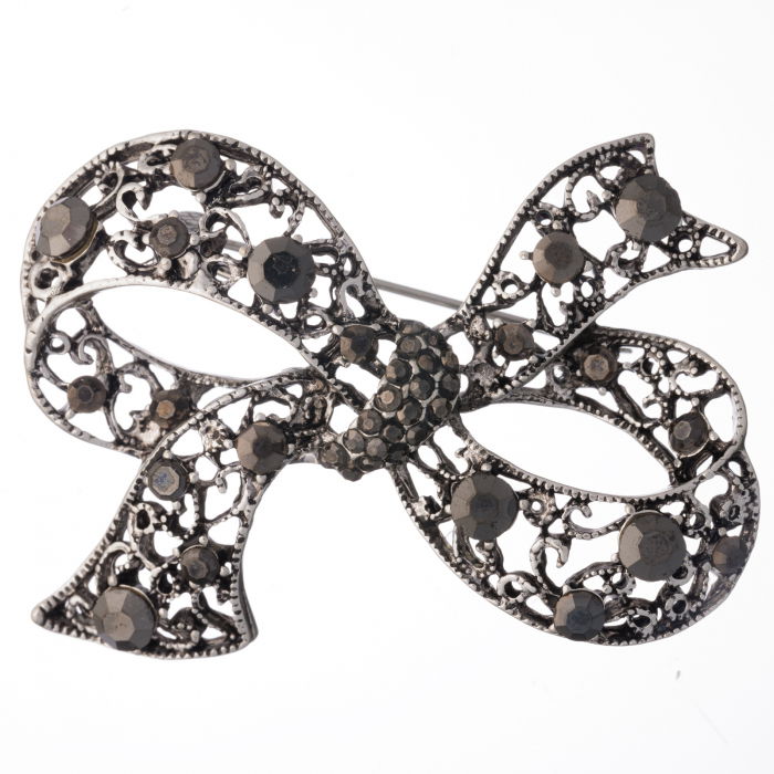 Brosa Fundă Argintie Shopika | Accesoriu Elegant