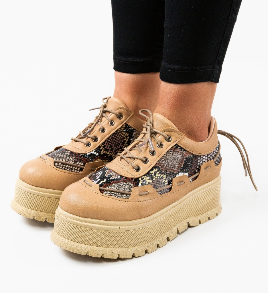 Pantofi Casual Danrta Bej 2 - Confort - imagine 3