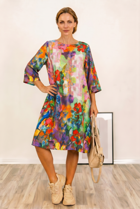 Rochie Viscose Mov Shopika | Eleganță - imagine 2