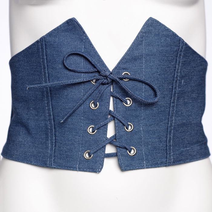 Centura Corset Denim Shopika - Stil Unic