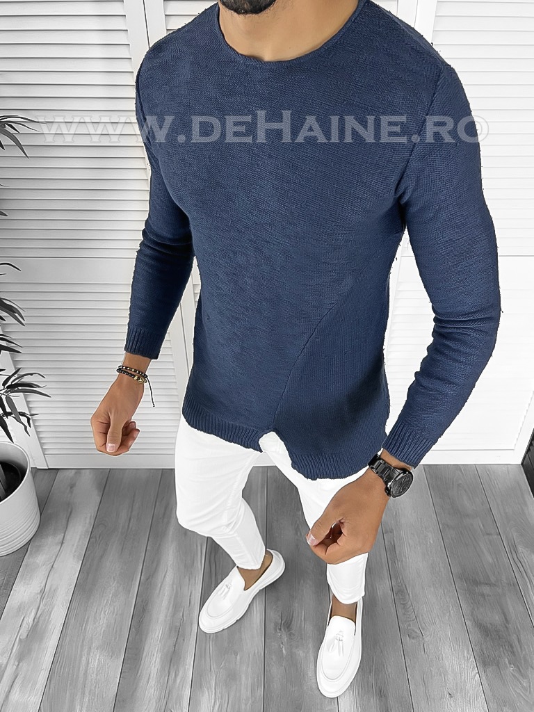 Bluza Bărbați Bleumarin Slim Fit Elegantă