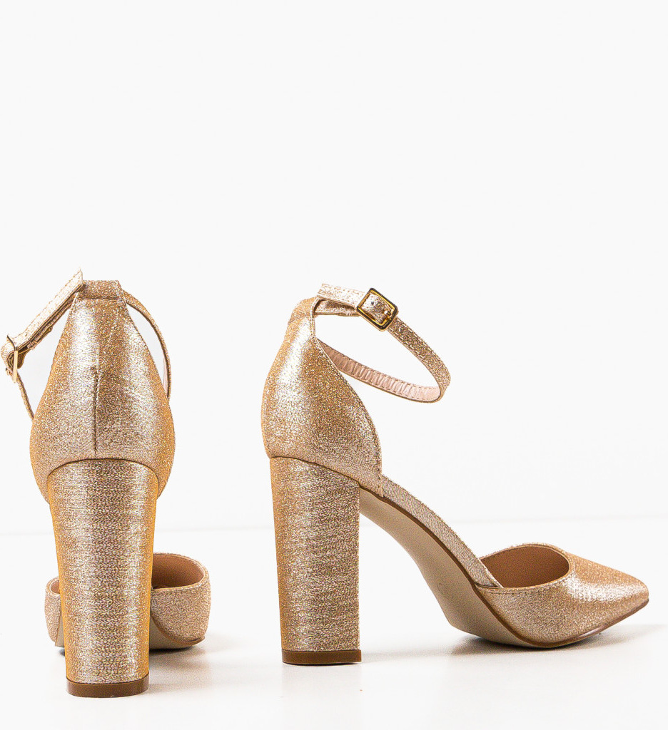 Pantofi cu toc Nakara Aurii 2 - Eleganți și Moderni - imagine 8