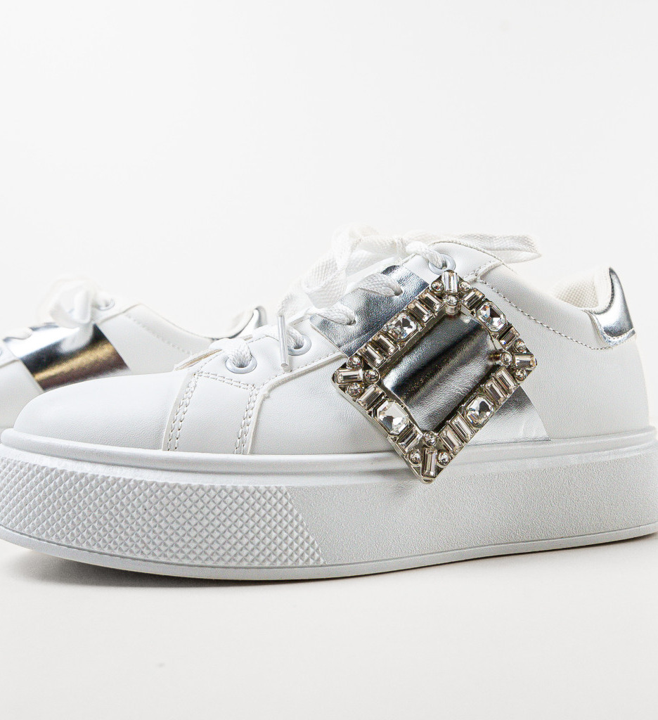 Sneakers Dama Harper Albi - Confort și Stil - imagine 7