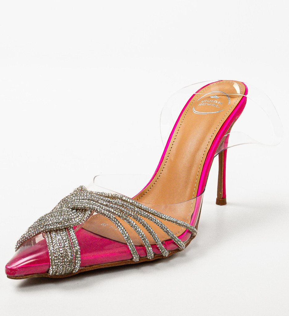 Pantofi Toc Baly Fuchsia | Eleganță și Stil - imagine 3