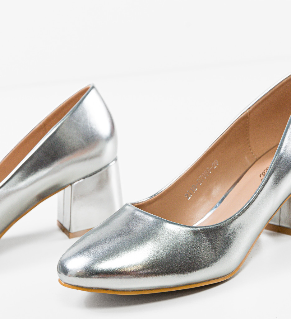 Pantofi dama Cobb Argintii - Eleganță și Stil - imagine 5