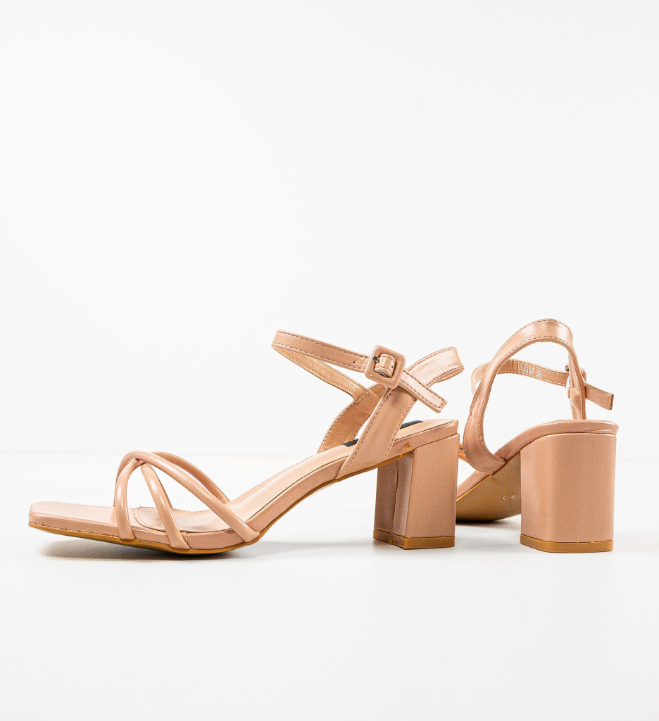 Sandale cu toc Mpho Nude - Eleganță și confort - imagine 7