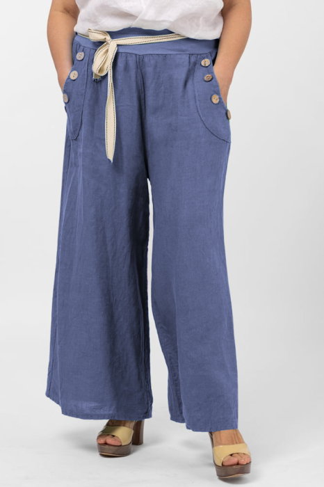 Pantaloni In Albastru Shopika, Talie Unica