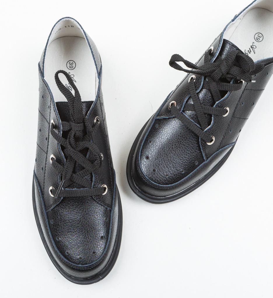 Pantofi Casual Bessie Negri - Confort și Stil - imagine 6