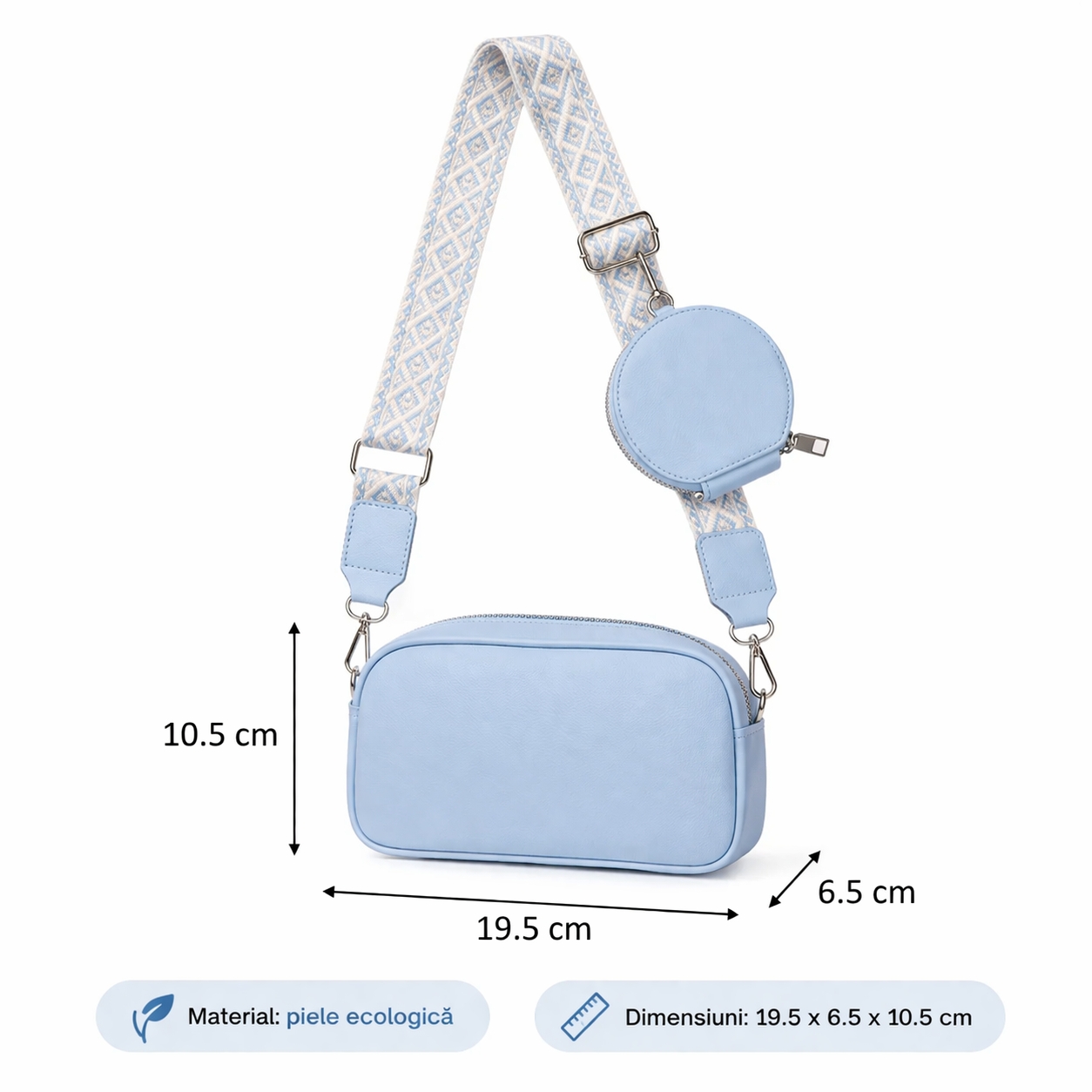 Geanta Dama Delis Nixie Albastru Practică - imagine 4