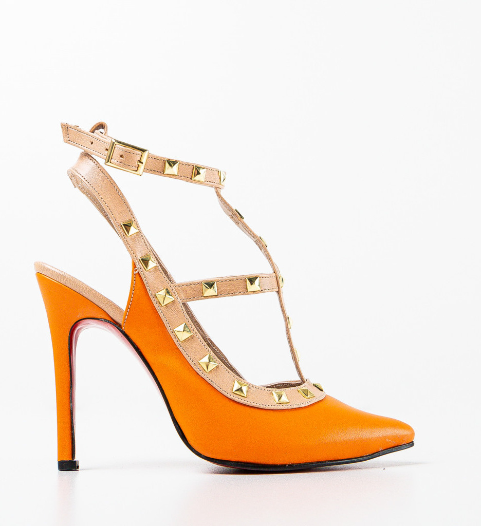 Pantofi dama Habile Portocalii - Eleganță și Stil - imagine 4