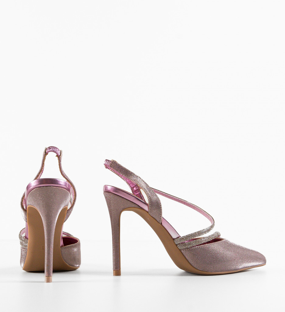 Pantofi cu Toc Lemartes Roz - Eleganță - imagine 11