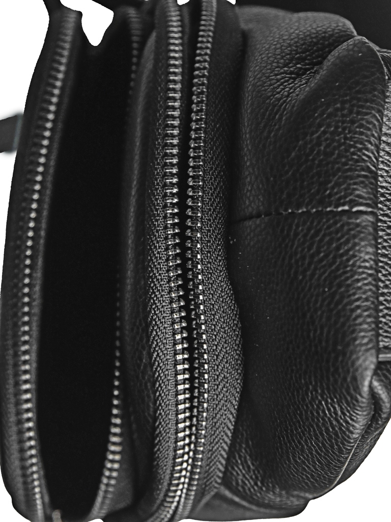 Geanta barbati din piele naturala neagra 1014 Gallantry - imagine 2