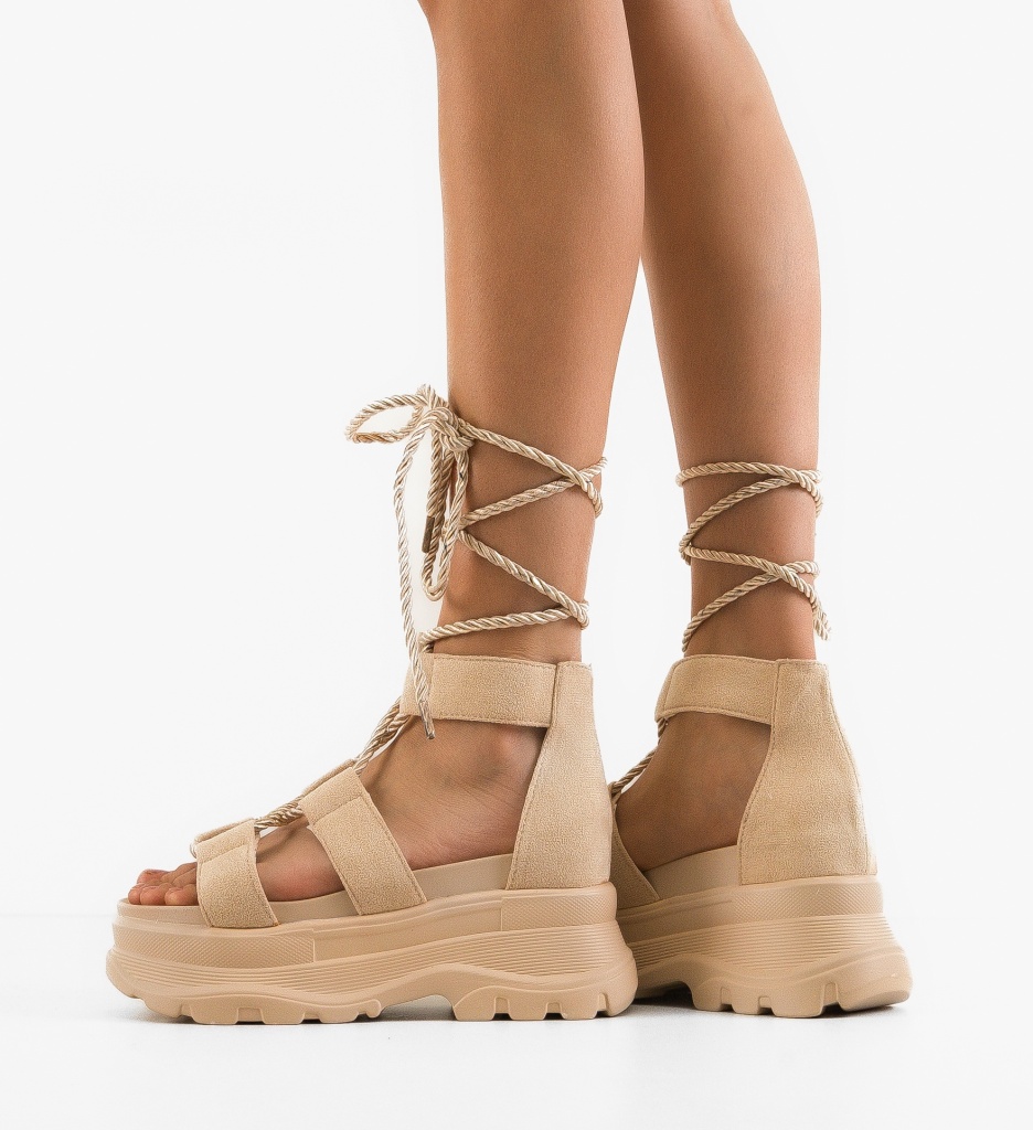 Platforme Dama Ayna Bej - Eleganță și Confort - imagine 3