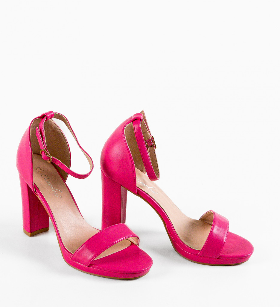 Sandale cu Toc Lashay Fuchsia - Eleganță și Stil - imagine 9