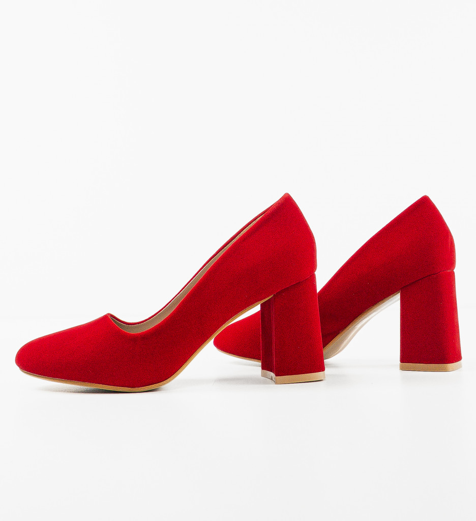 Pantofi Dama Rosii cu Toc - Stil & Eleganță - imagine 5