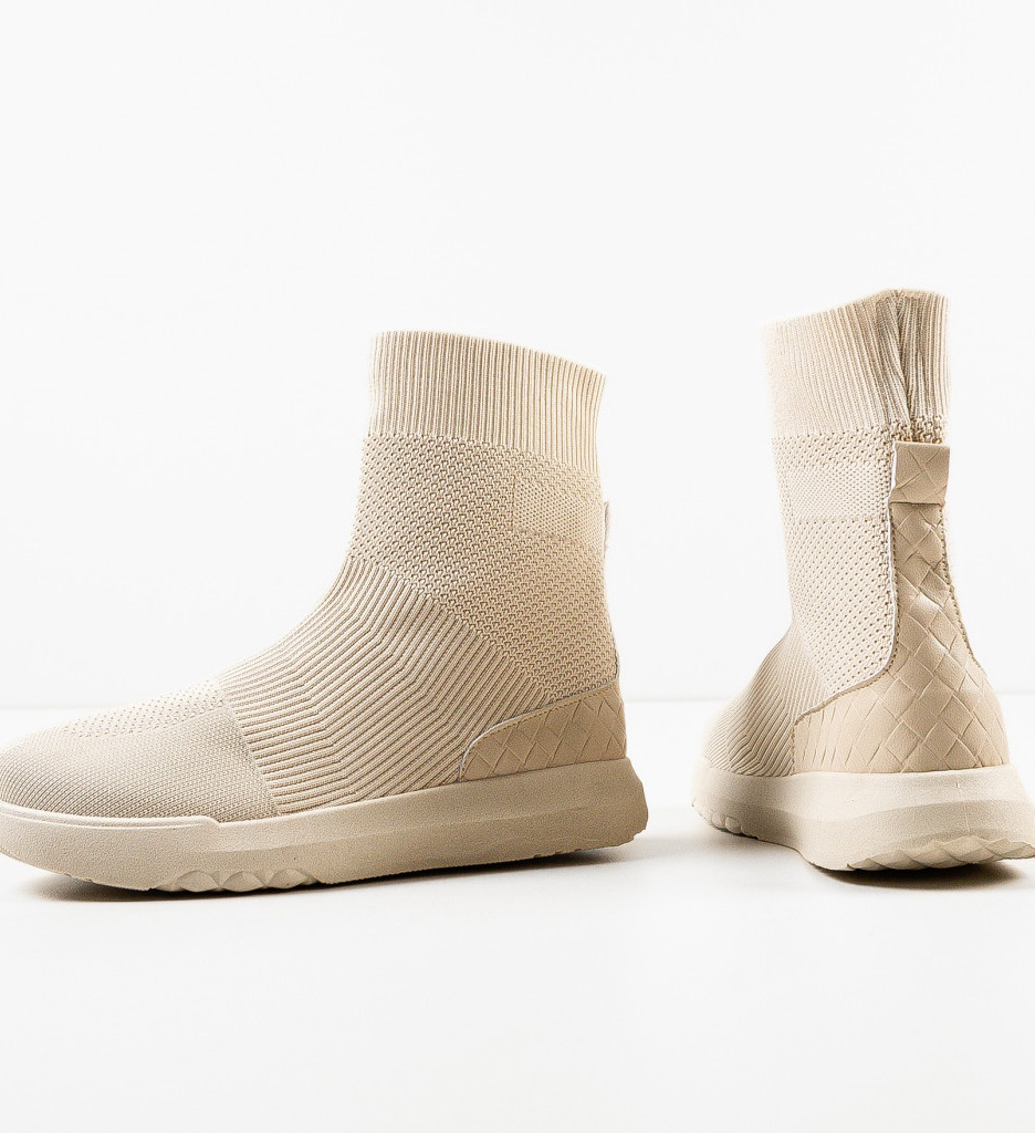 Sneakers Noor Bej Dama - Confort Urban - imagine 5