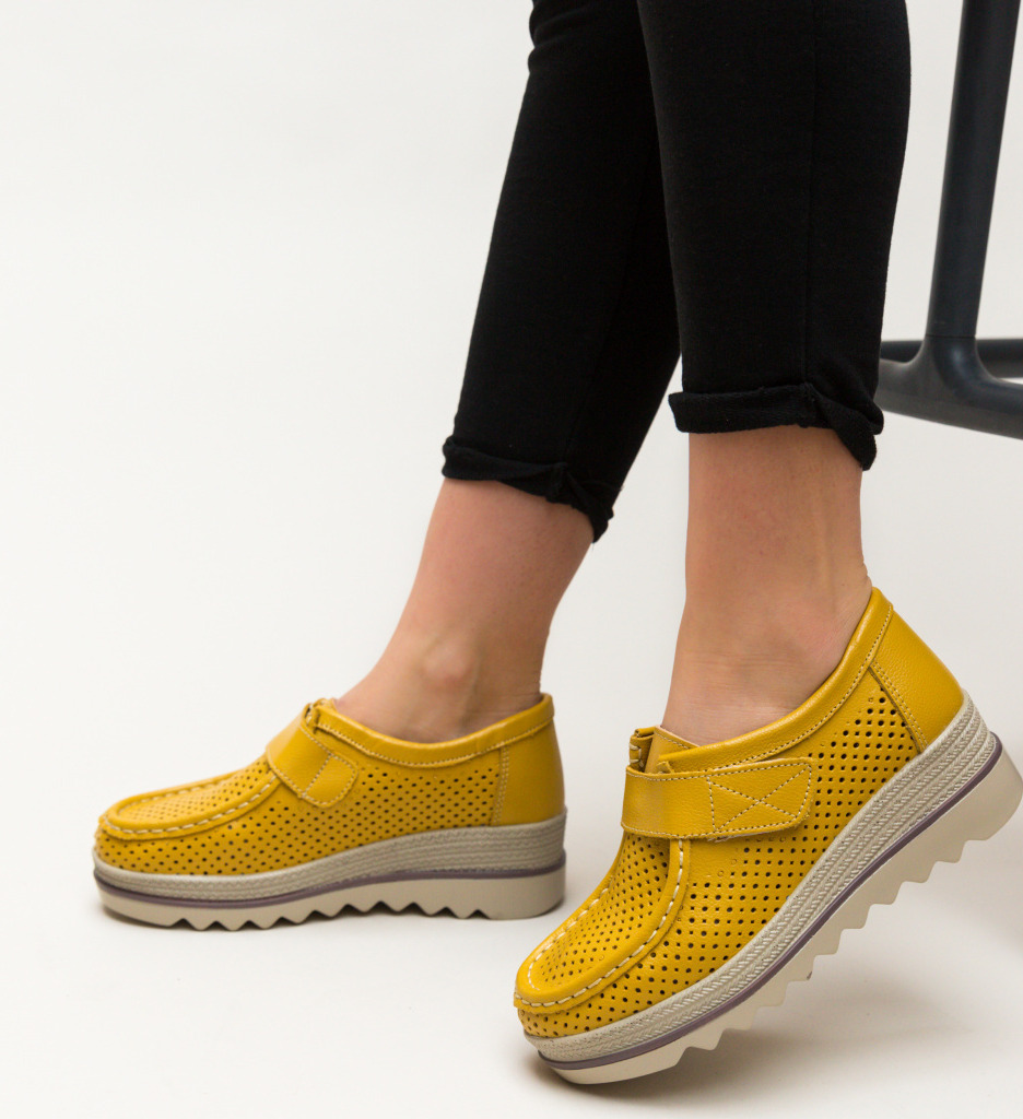 Pantofi Histria Galbeni - Confort și Stil Casual - imagine 3