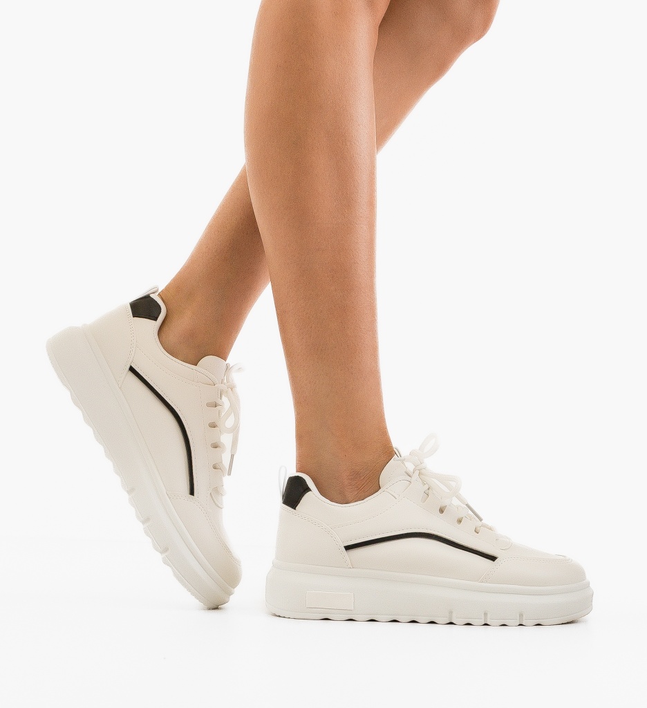 Sneakers Dama Elys Albi - Confort și Stil - imagine 2