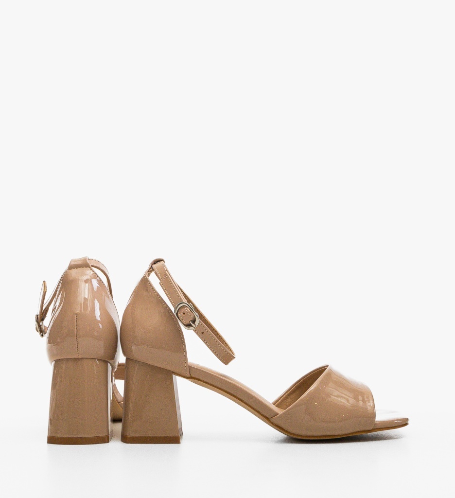 Sandale cu Toc Azaf Nude - Eleganță și Confort - imagine 4
