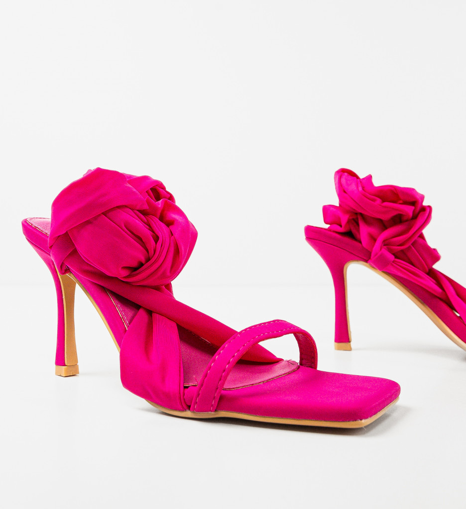 Sandale cu toc Septembe Fuchsia - Eleganță maximă - imagine 5