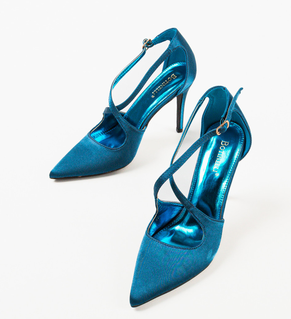 Pantofi Toc Albastri Allow - Eleganță la Fiecare Pas - imagine 6