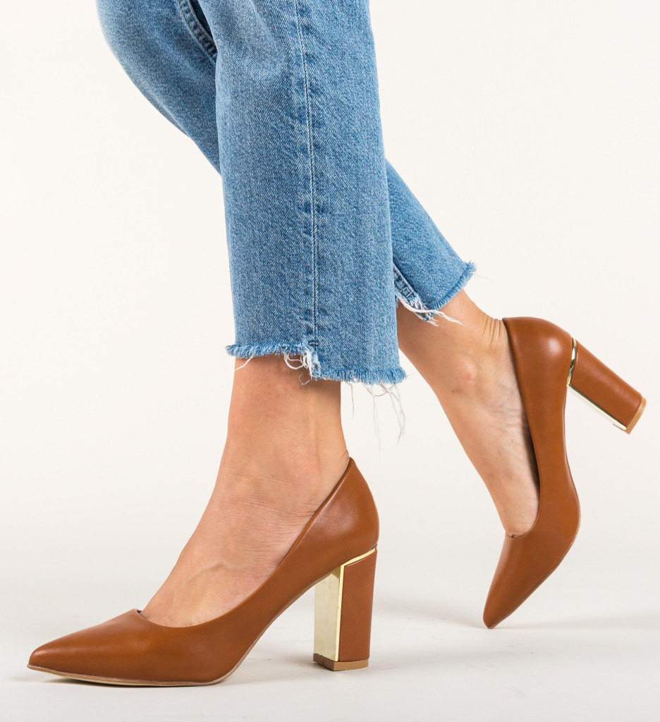 Pantofi Mikra Camel - Eleganță și Confort - imagine 2