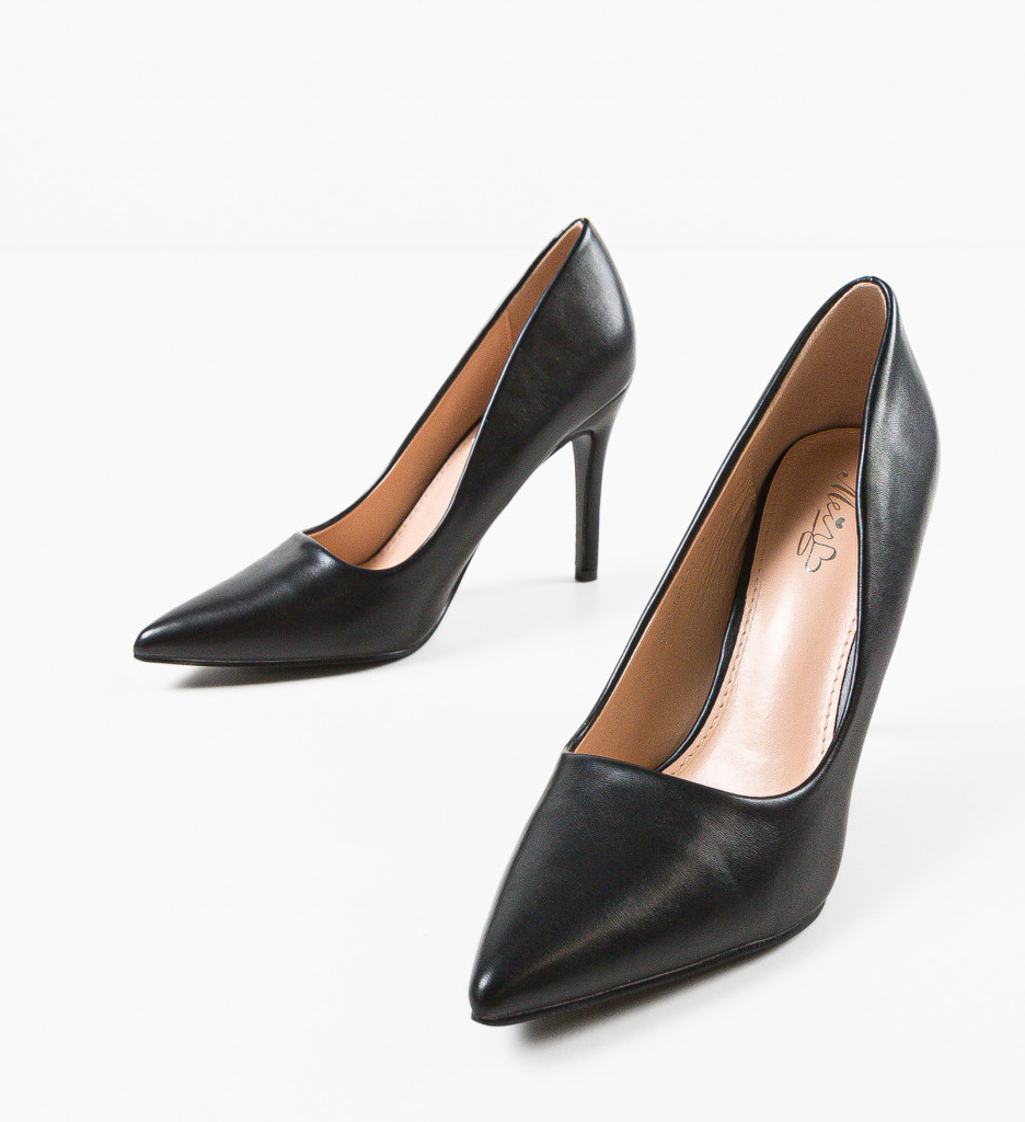 Pantofi Dama Howe Negri cu Toc Eleganți - imagine 6