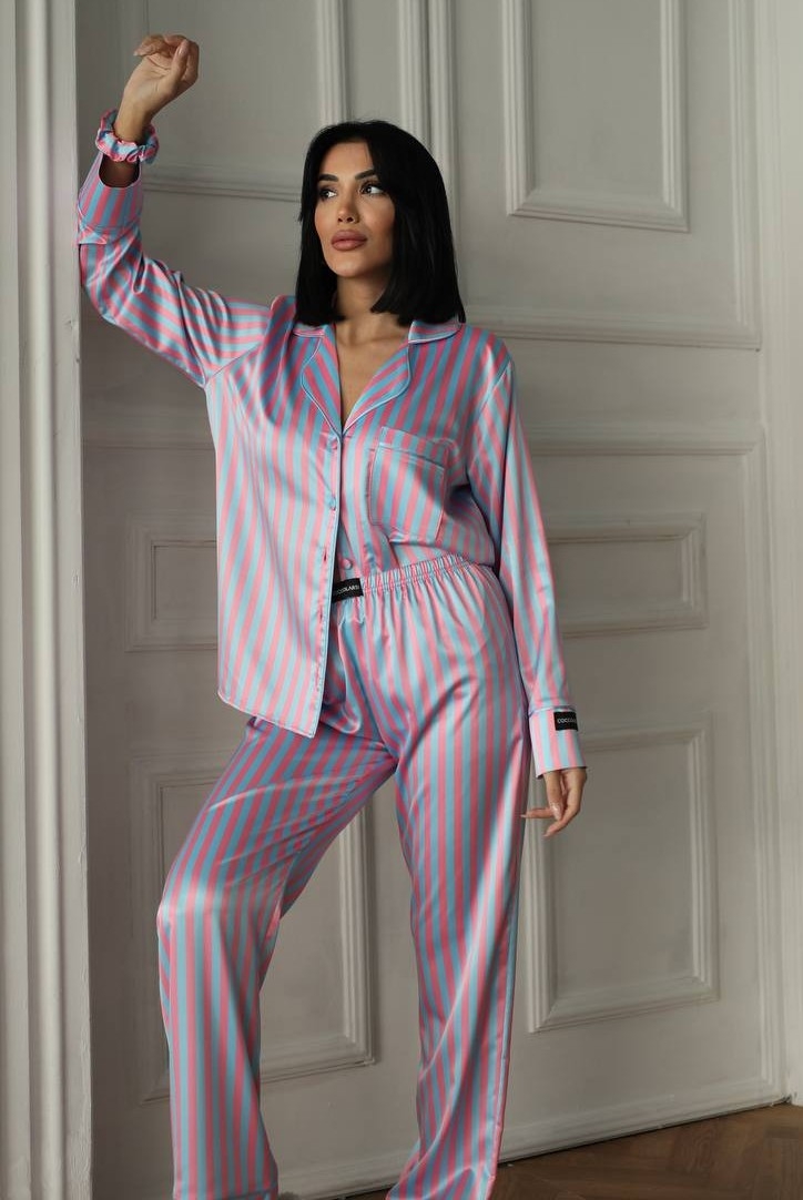 Set Pijama Dama 2 Piese Delis – Satin Mat & Confort - imagine 2