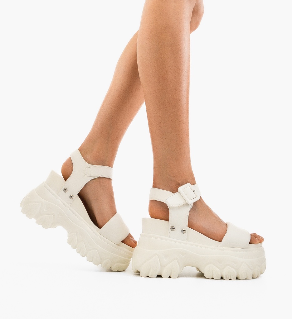 Platforme Dama Glanhe Albe | Stil si Confort - imagine 2