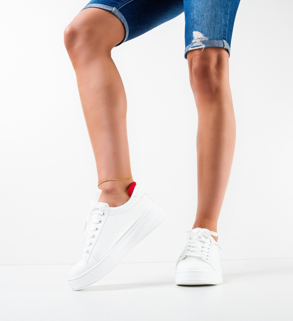Sneakers Dama Amore Albi - Confort și Stil