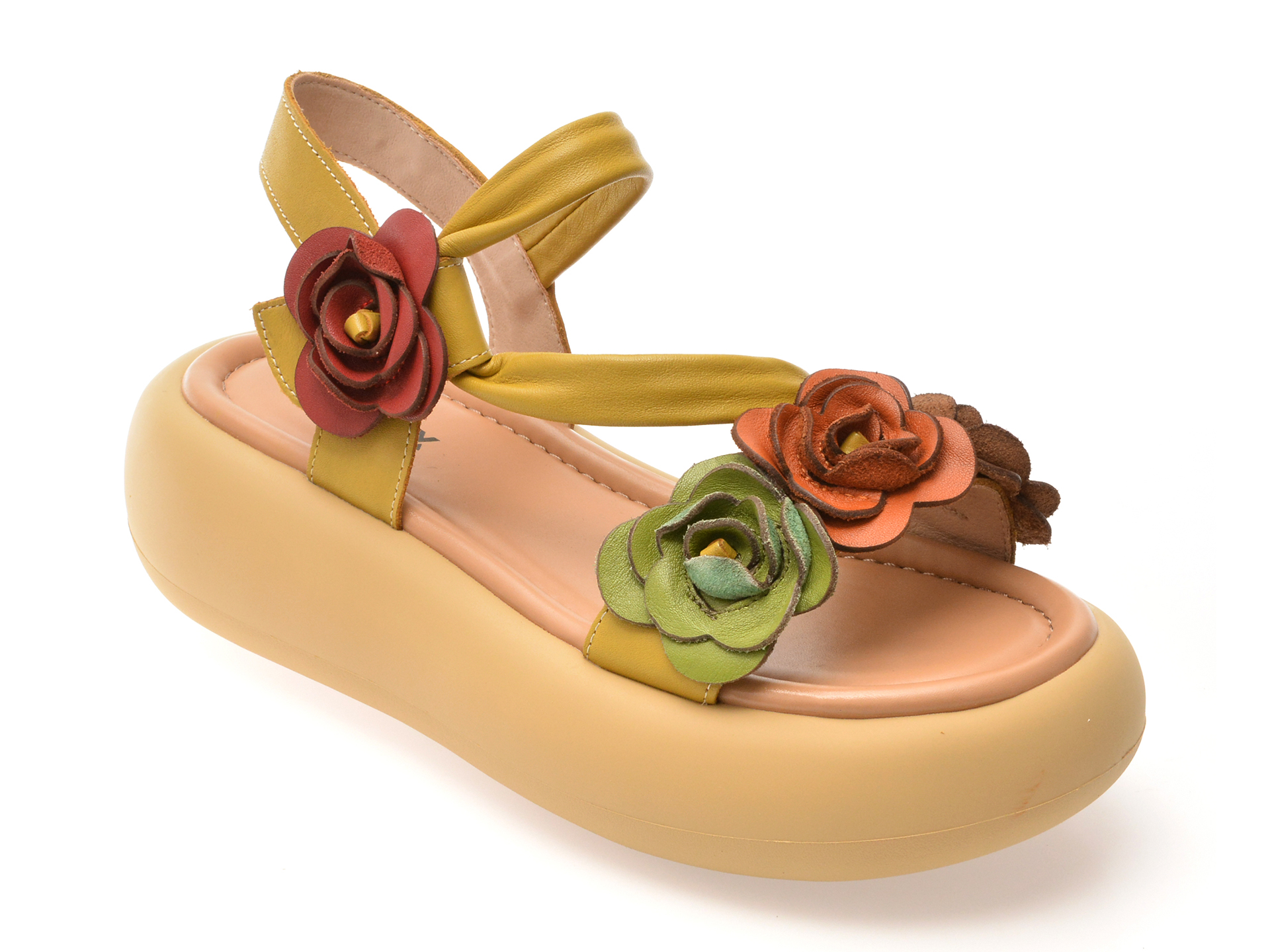 Sandale Gryxx Galbene din Piele Naturală