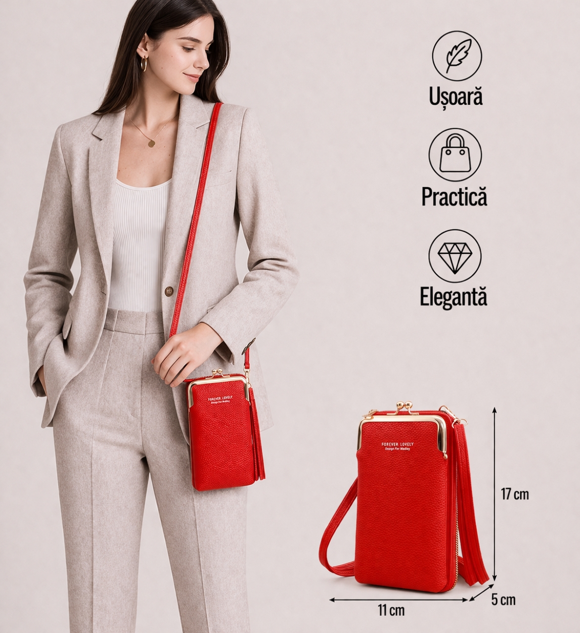 Pfy Angela Rosu | Portofel Geanta 2-in-1 - imagine 7