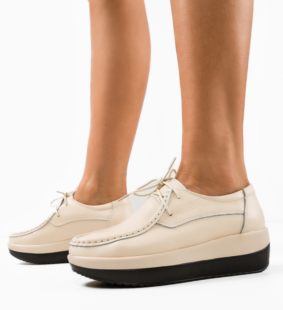 Pantofi Casual Vlasta Bej - Confort și Stil - imagine 2