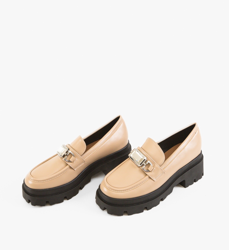 Pantofi Casual Dama Kajus Khaki - Confort Stil - imagine 6