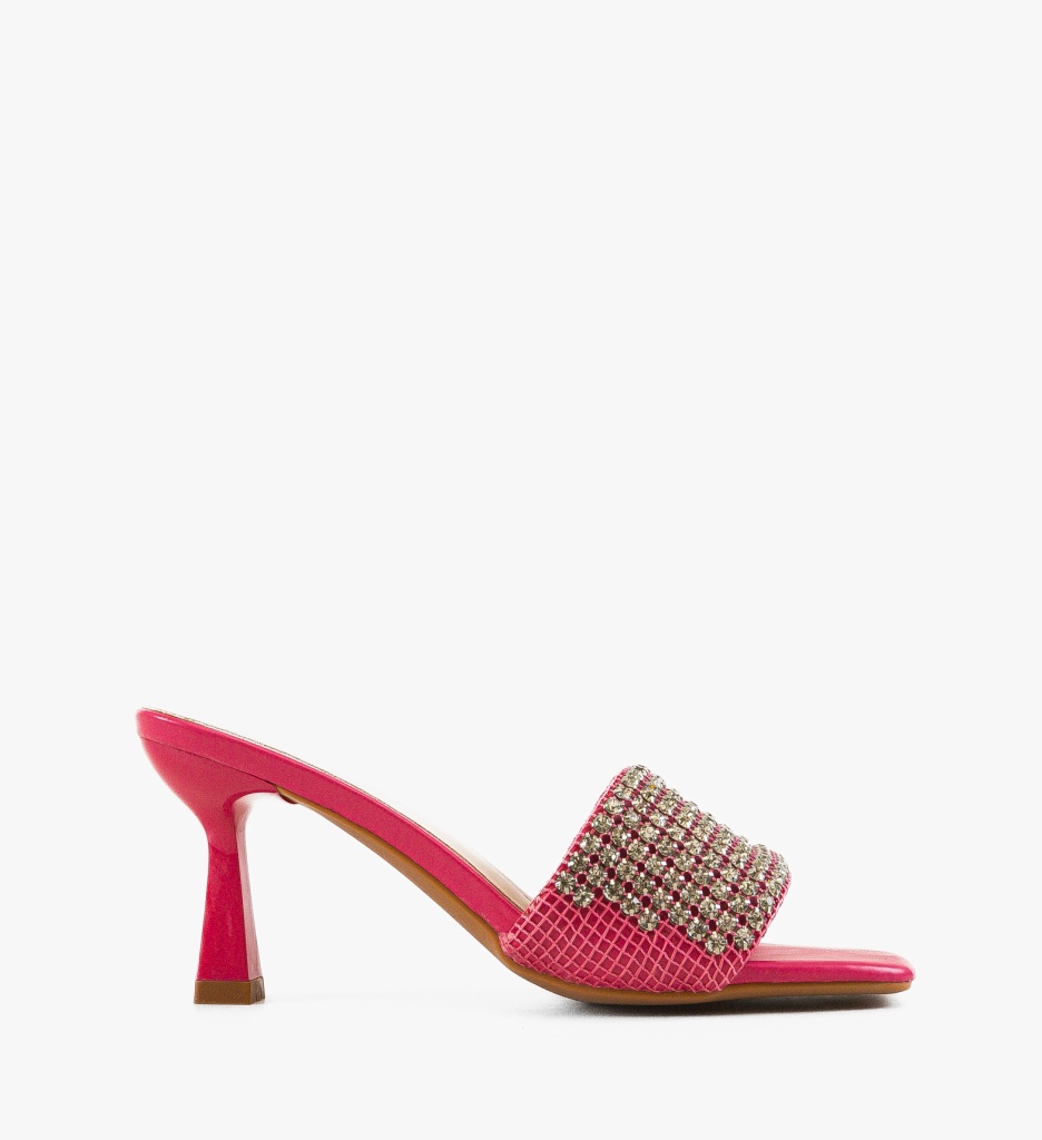 Saboti Amelie Fuchsia | Sandale cu Toc Elegante - imagine 4