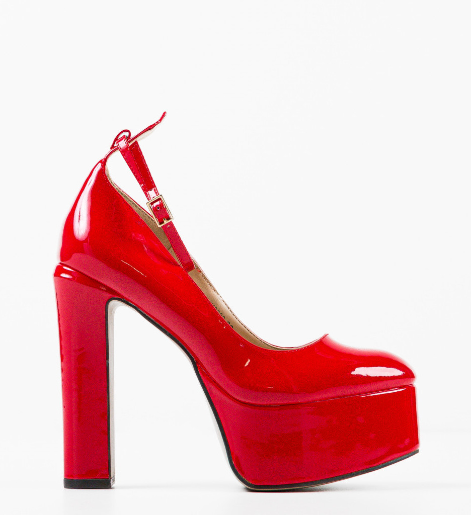 Pantofi Vincent Rosii cu Toc - Eleganță și Stil - imagine 4