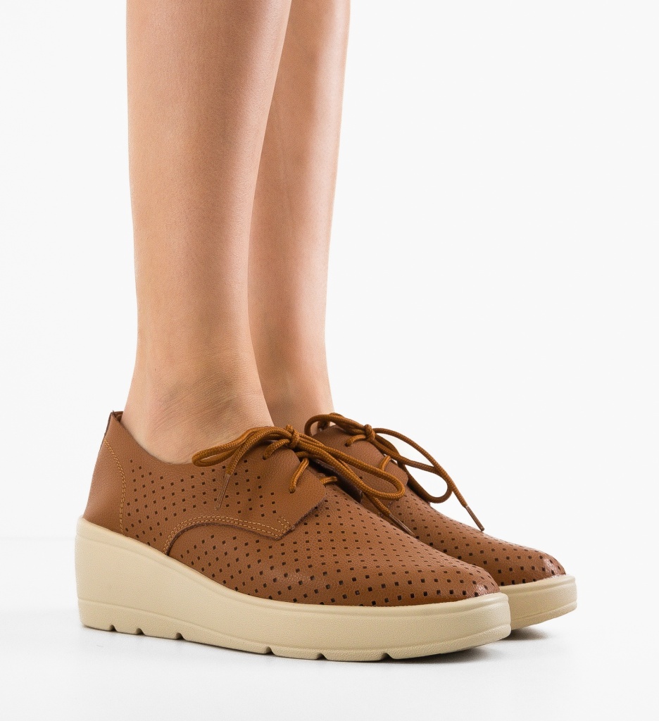 Platforme Dama Mersonk Camel - Stil și Confort - imagine 3