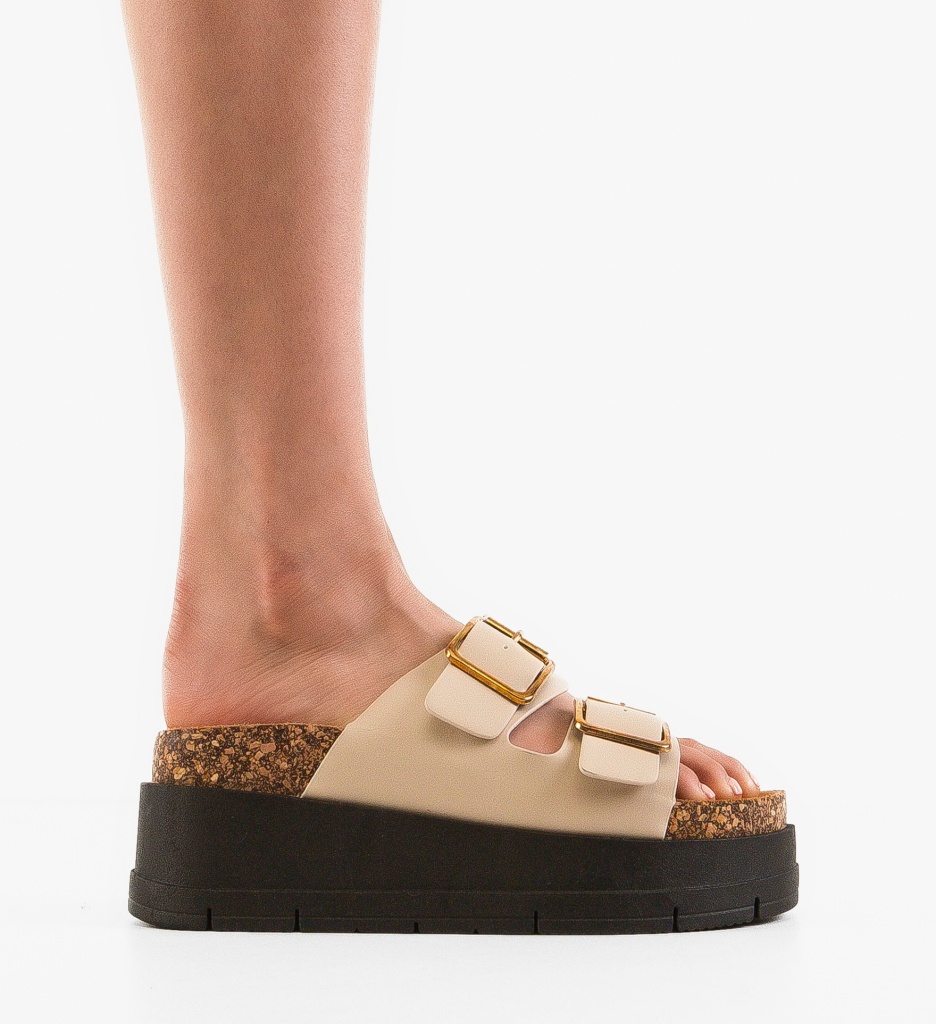 Papuci Dama Olive Bej - Confort și Eleganță - imagine 6